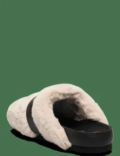 SL ALBERTA SUEDE OFF WHITE - Platta mules