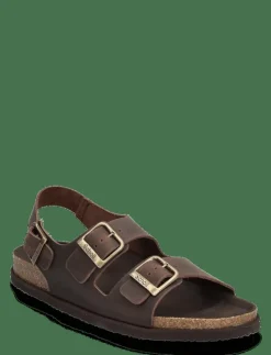 SL GASTON LEATHER DK BROWN - Sandaler
