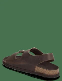 SL GASTON LEATHER DK BROWN - Sandaler