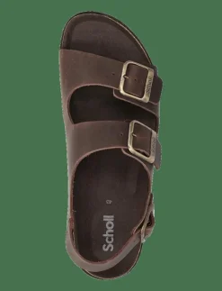 SL GASTON LEATHER DK BROWN - Sandaler