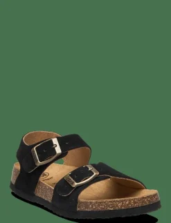 SL JEAN SUEDE BLACK - Sandaler