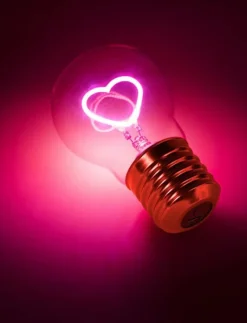 Sladdlös Glödlampa Hjärta - Bordslampor