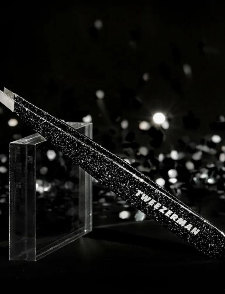 Slant Tweezer Sparkling Black Anniversary - Sminkborste