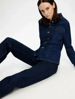 SLFALICE MW STRAIGHT MOON BLUE JEANS - Straight jeans