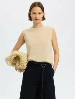 SLFALMA SL KNIT VEST - Stickade västar