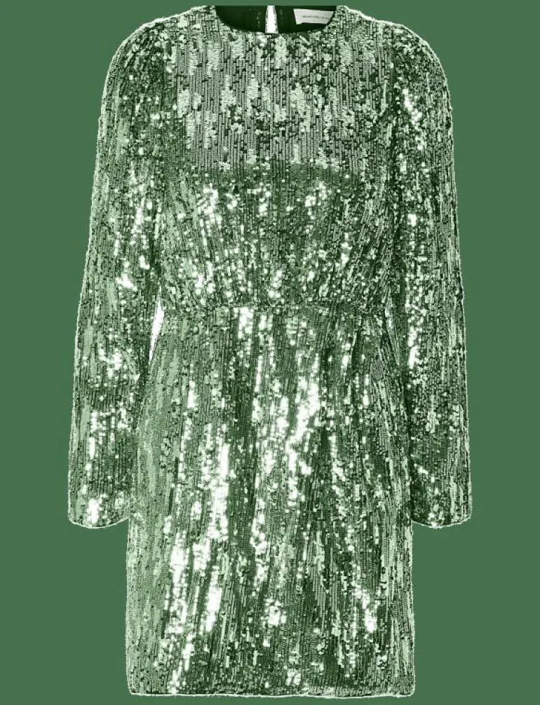 SLFARI-COLYN LS SHORT SEQUINS DRESS B - Korta klänningar