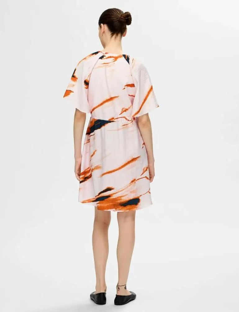 SLFATTIA SS AOP V-NECK SHORT DRESS B - Korta klänningar