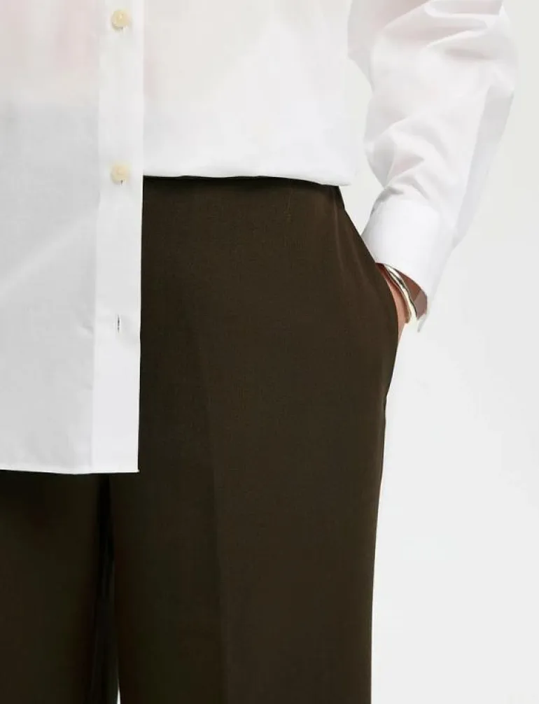 SLFEMMA-TARA MW WIDE PANT NOOS - Kostymbyxor