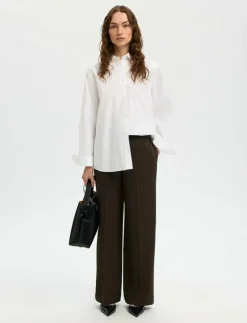 SLFEMMA-TARA MW WIDE PANT NOOS - Kostymbyxor