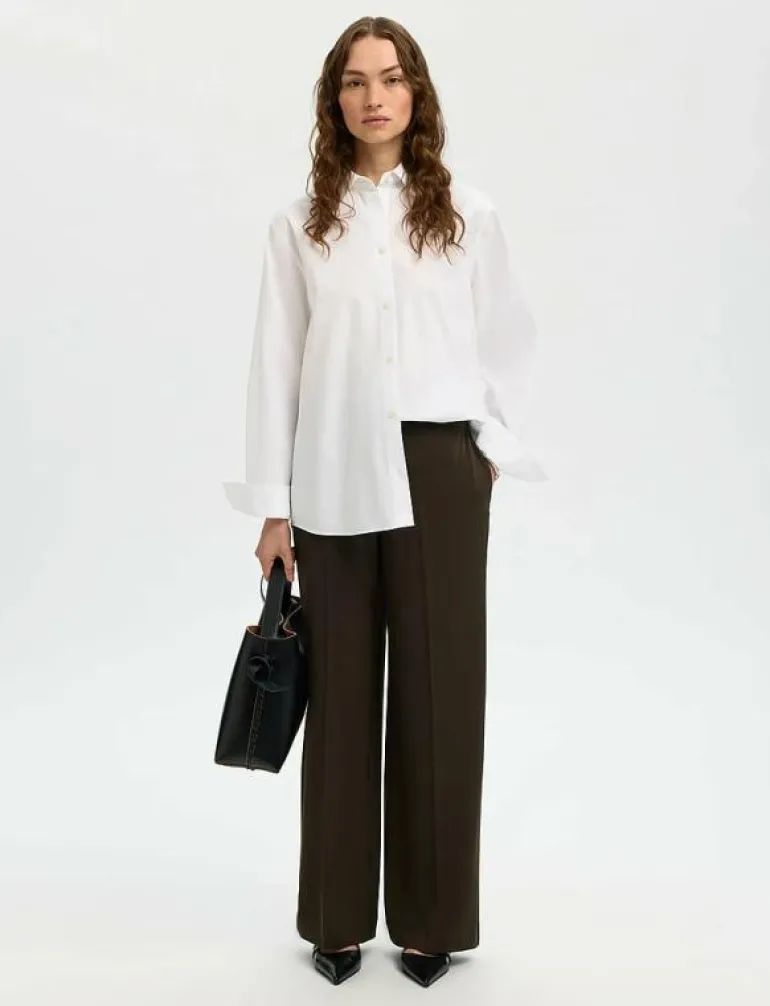 SLFEMMA-TARA MW WIDE PANT NOOS - Kostymbyxor