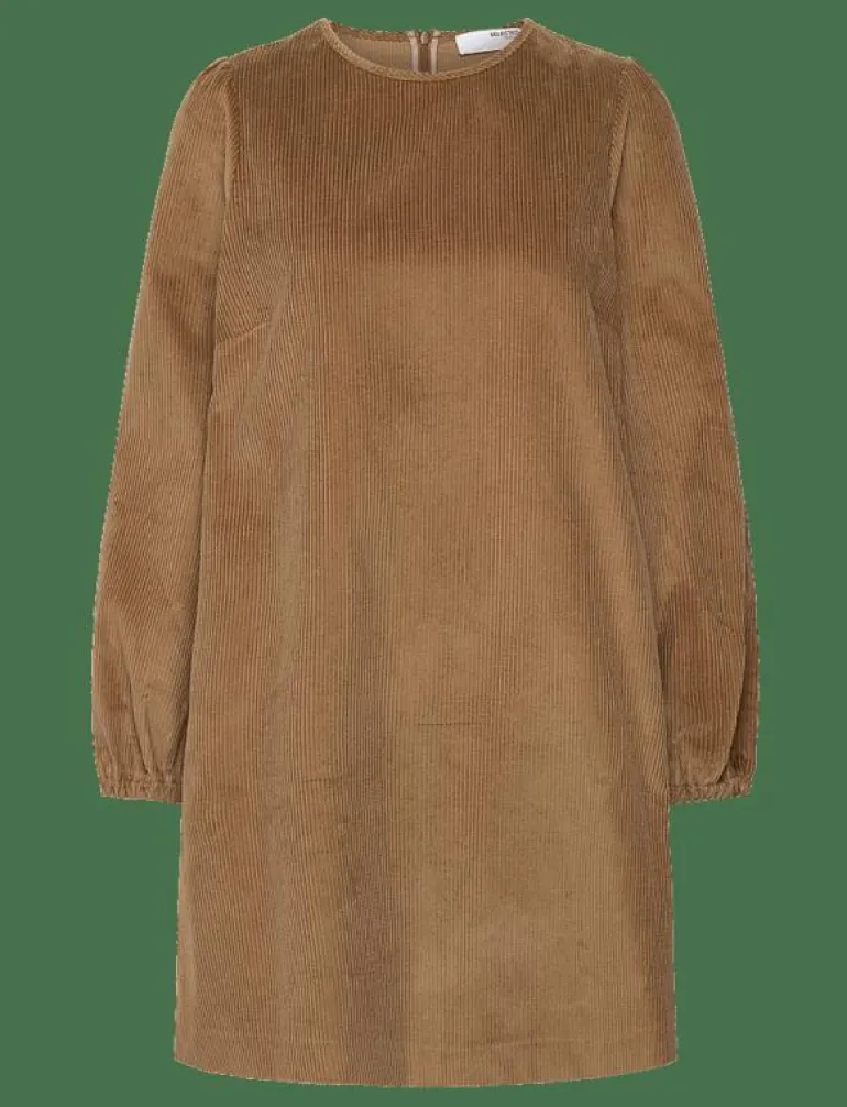 SLFJENNY LS O-NECK CORDUROY DRESS D2 - Korta klänningar