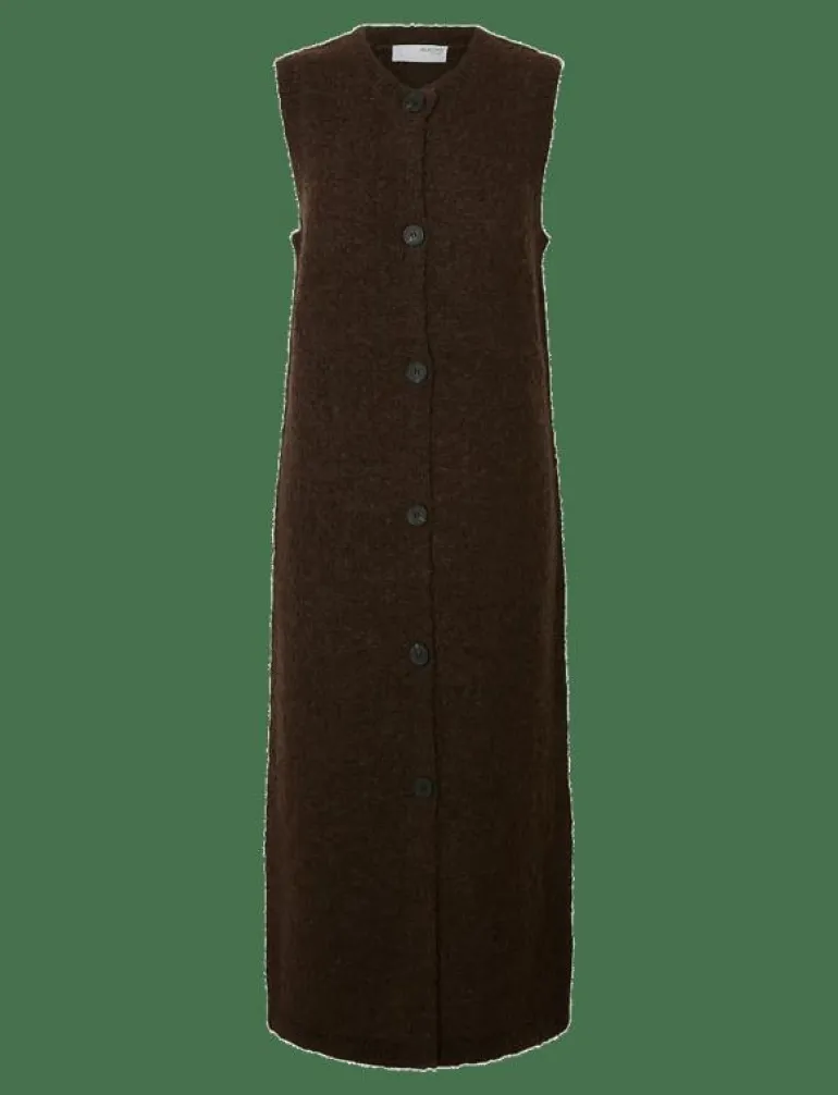 SLFLELOU SL KNIT CARDIGAN DRESS - Stickade västar