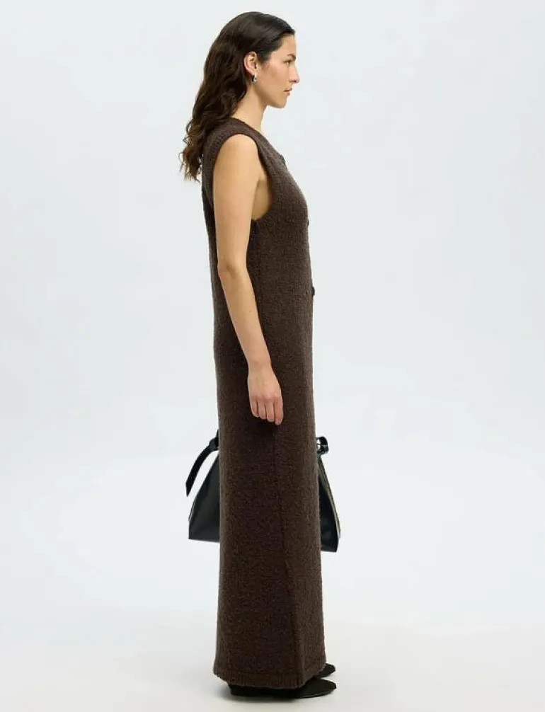 SLFLELOU SL KNIT CARDIGAN DRESS - Stickade västar