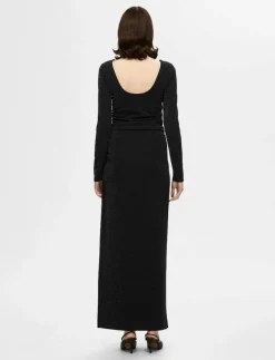 SLFMARWA LS DEEP REVERSIBLE ANKLE DRESS - Maxiklänningar