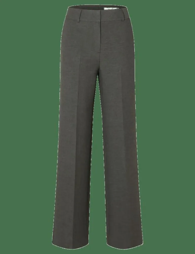 SLFRITA MW WIDE PANT DGM N NOOS - Kostymbyxor