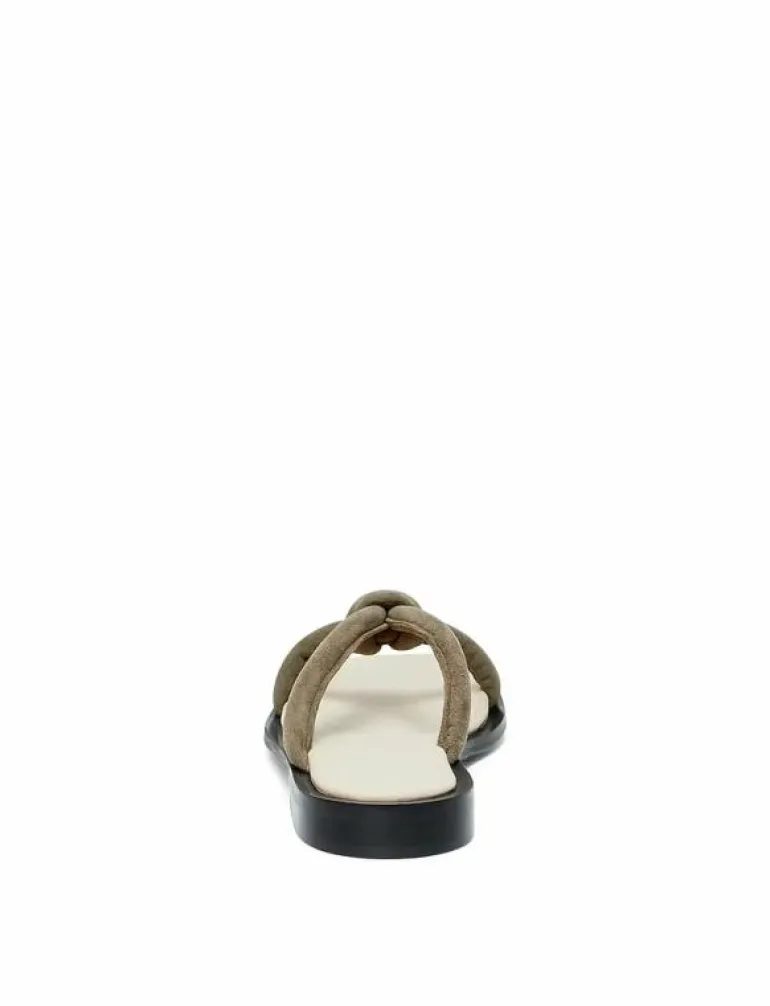SLFSARA PADDED SUEDE SLIDER - Sandaler