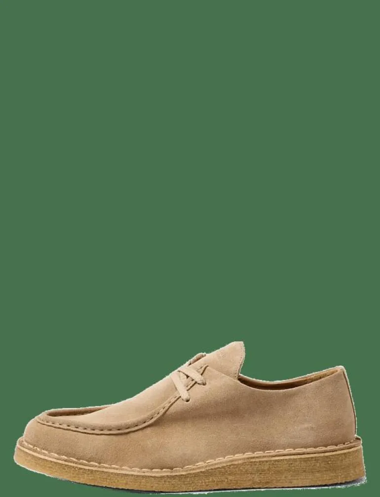 SLHCHRISTIAN SUEDE WEDGE MOC-TOE SHOE - Moc toe skor