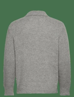 SLHCODY LS KNIT RELAXED HALF ZIP POLO - Stickade pikéer