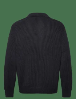 SLHDRY LS KNIT RELAXED OPEN POLO - Stickade pikéer