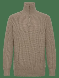 SLHLAND LS KNIT HALF ZIP - Stickat