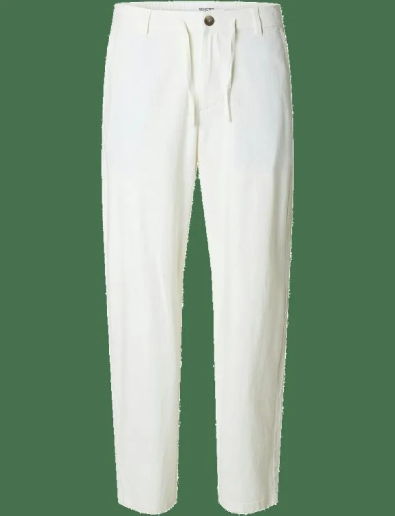 SLH220-LOOSE BRODY LINEN BLD PANT NOOS - Linnebyxor