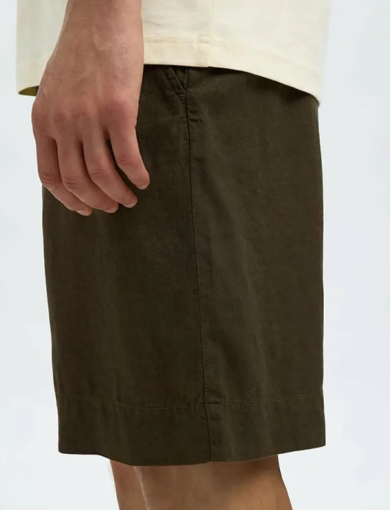 SLHLOOSE-MAGNUS SUN STRING SHORTS - Linneshorts