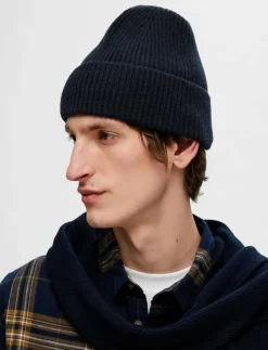 SLHMASON MERINO WOOL BEANIE NOOS - Mössor