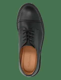 SLHOTIS LEATHER TOE-CAP SHOE - Derbyskor