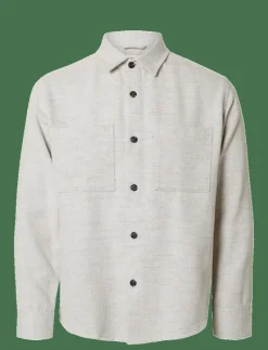 SLHREGHANK HERRINGBONE OVERSHIRT - Jackor & rockar