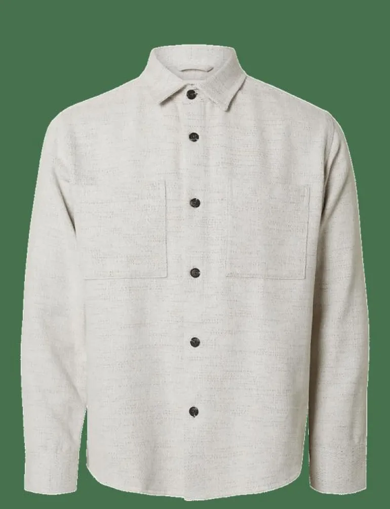 SLHREGHANK HERRINGBONE OVERSHIRT - Jackor & rockar