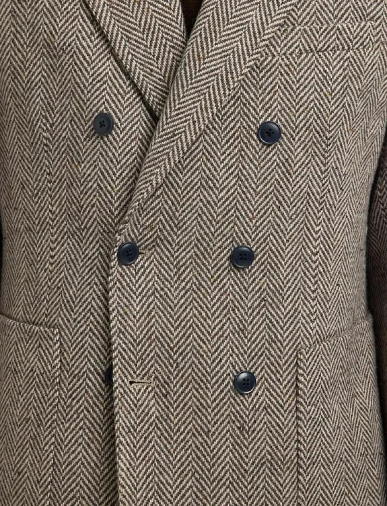 SLHREG-MORRIS HBONE WOOL BLEND DB BLZ - Dubbelknäppta kavajer