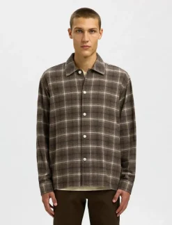 SLHRLXEDWIN CHECK LIGHT OVERSHIRT - Rutiga skjortor