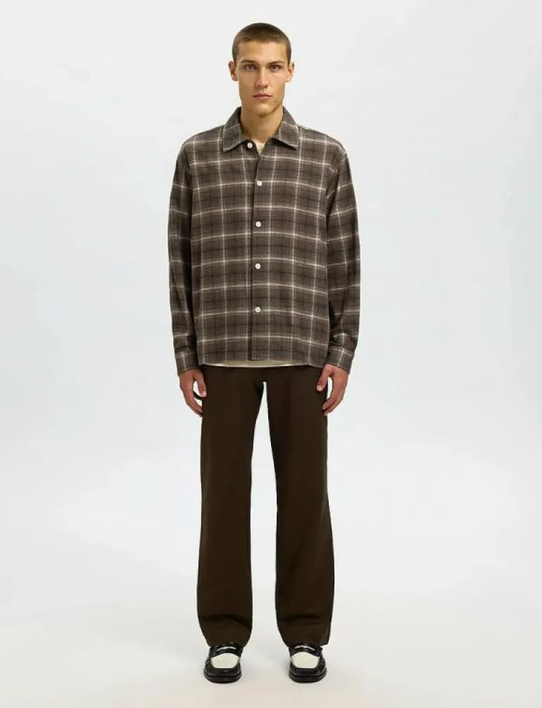 SLHRLXEDWIN CHECK LIGHT OVERSHIRT - Rutiga skjortor