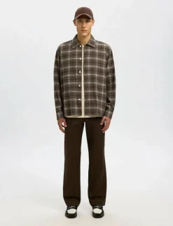 SLHRLXEDWIN CHECK LIGHT OVERSHIRT - Rutiga skjortor