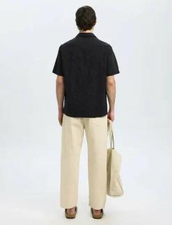 SLHRLXELI EMB SS SHIRT - Kortärmade