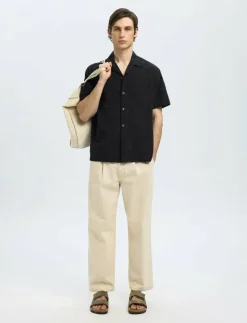 SLHRLXELI EMB SS SHIRT - Kortärmade
