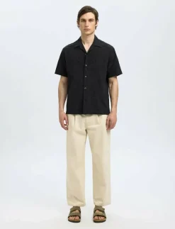 SLHRLXELI EMB SS SHIRT - Kortärmade