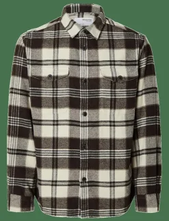 SLHRLXPABLO WOOL BLEND OVERSHIRT - Rutiga skjortor