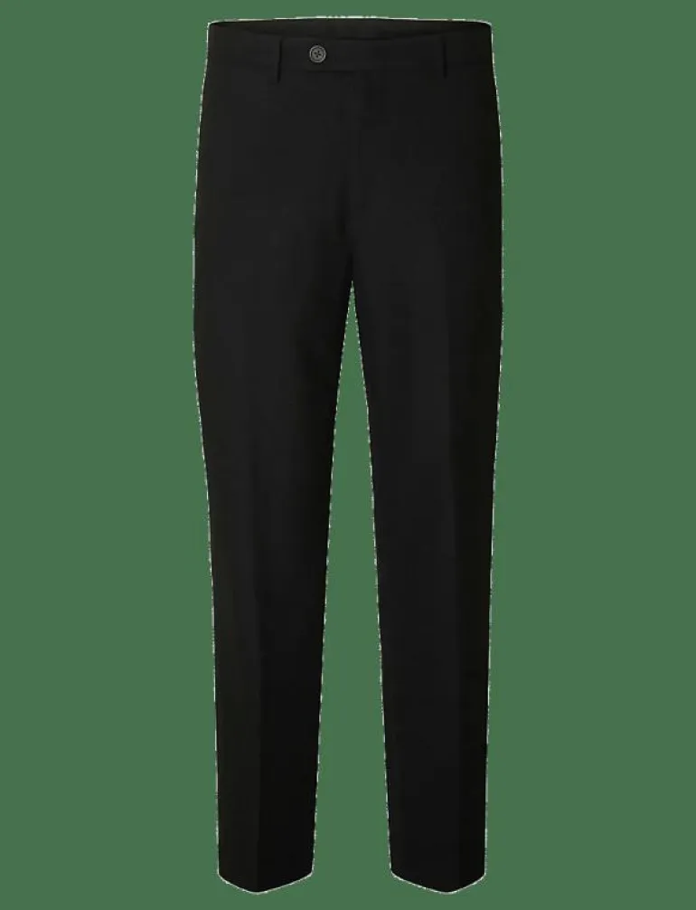SLH196-STRAIGHT TERRY WOOL BLND PNT NOOS - Casual byxor