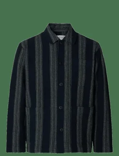 SLHTONY WAFFLE STRIPE OVERSHIRT - Jackor & rockar