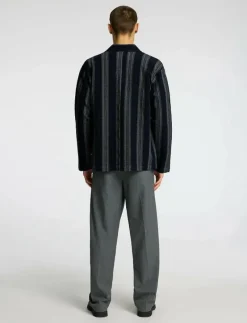 SLHTONY WAFFLE STRIPE OVERSHIRT - Jackor & rockar