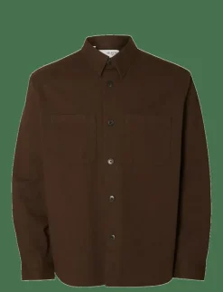 SLHTRAVIS TWILL OVERSHIRT LS NOOS - Jackor & rockar