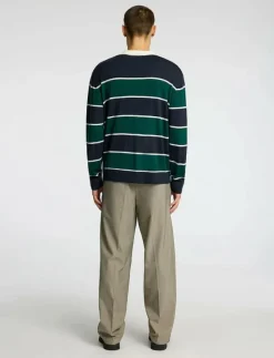 SLHTRAY LS KNIT MERINO RELAXED POLO - Långärmade pikéer