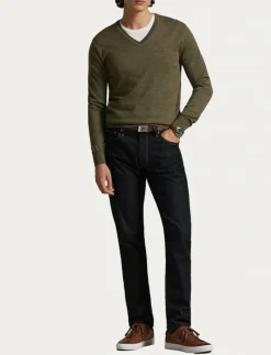 Slim Fit Washable Wool V-Neck Sweater - V-ringat