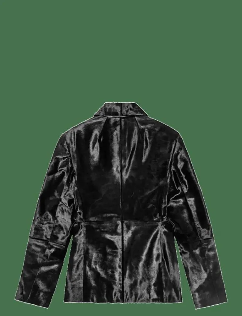 SLIM LEATHER BLAZER - Skinnjackor