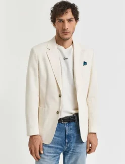 SLIM SEERSUCKER SUIT JACKET - Enkelknäppta kavajer