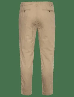 Slim-fit trousers with drawstring - Linnebyxor