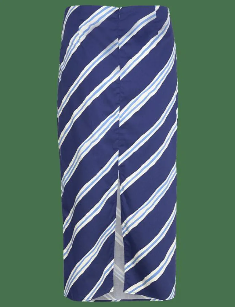 Slit striped skirt - Midi kjolar
