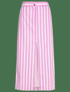 Slit striped skirt - Midi kjolar