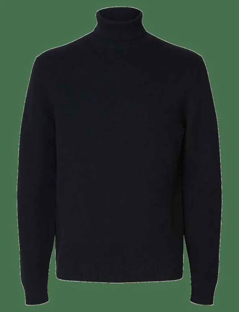 SLMDANE LS KNIT STRUCTURE ROLL NECK NOOS - Polokrage